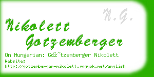 nikolett gotzemberger business card